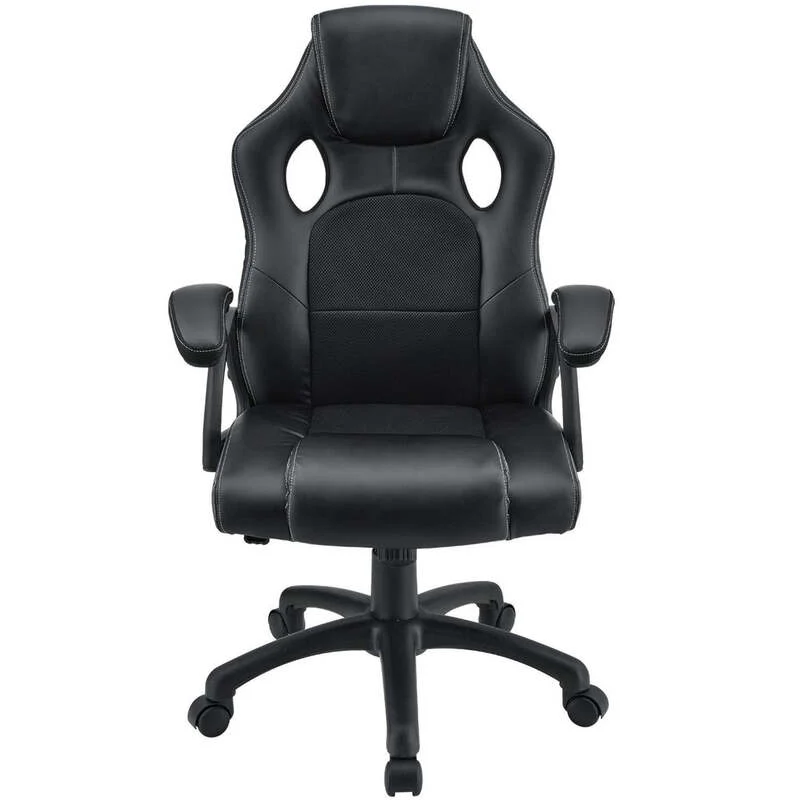 B-Ware Racing Schreibtischstuhl Montreal ergonomisch drehbar gepolstert schwarz 120kg