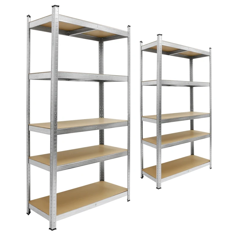 Werkstattregal aus MDF Holzfaserplatte und Metall