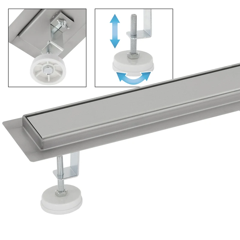 ML-Design Duschrinne geschlossen 80cm Silber aus Edelstahl