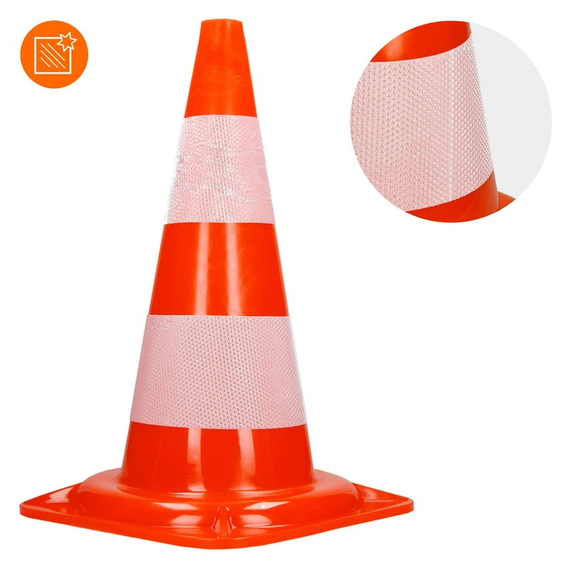 20er Set Verkehrskegel Pylone Warnkegel Verkehrshütchen 47 cm Orange/Weiß