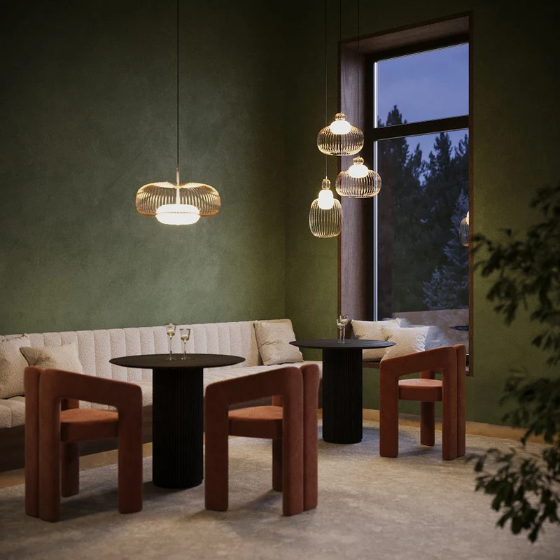 B-Ware Maytoni Hängeleuchte Levitation LED Pendelleuchte Lampe messingfarben Ø50cm