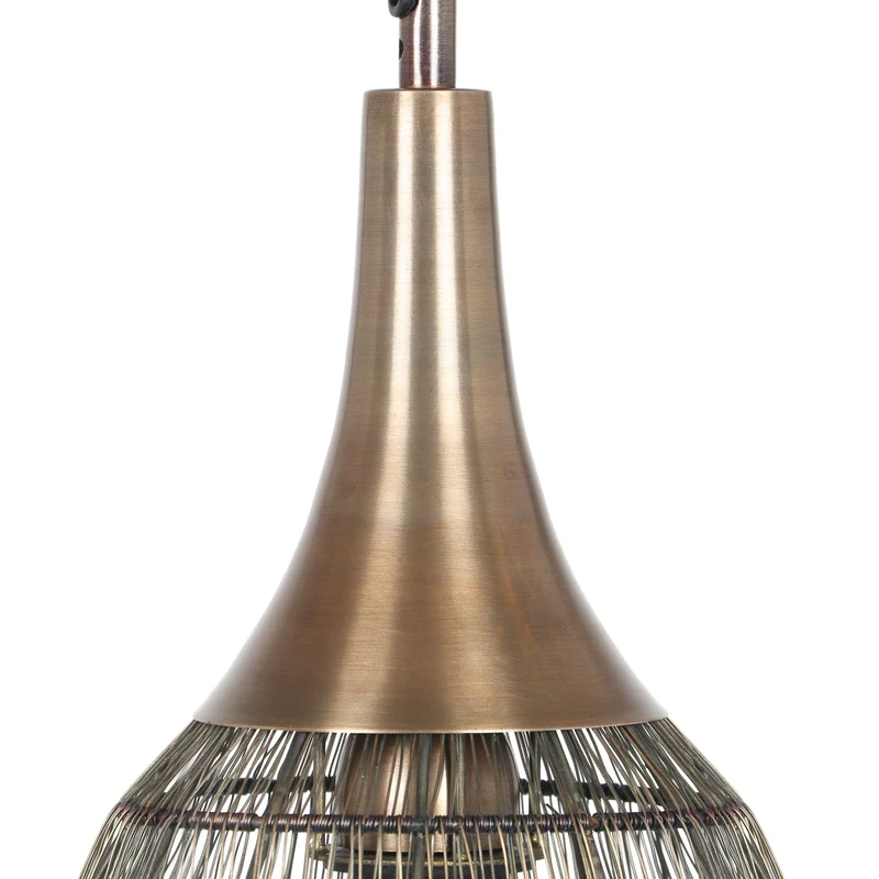 B-Ware TRIO LIGHTING Hängeleuchte Soraya LED Pendelleuchte dimmbar altmessing 58cm hoch