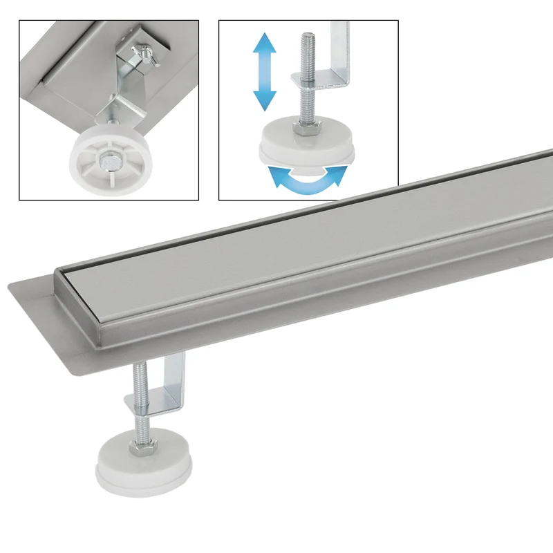 ML-Design Duschrinne geschlossen 60cm Silber aus Edelstahl