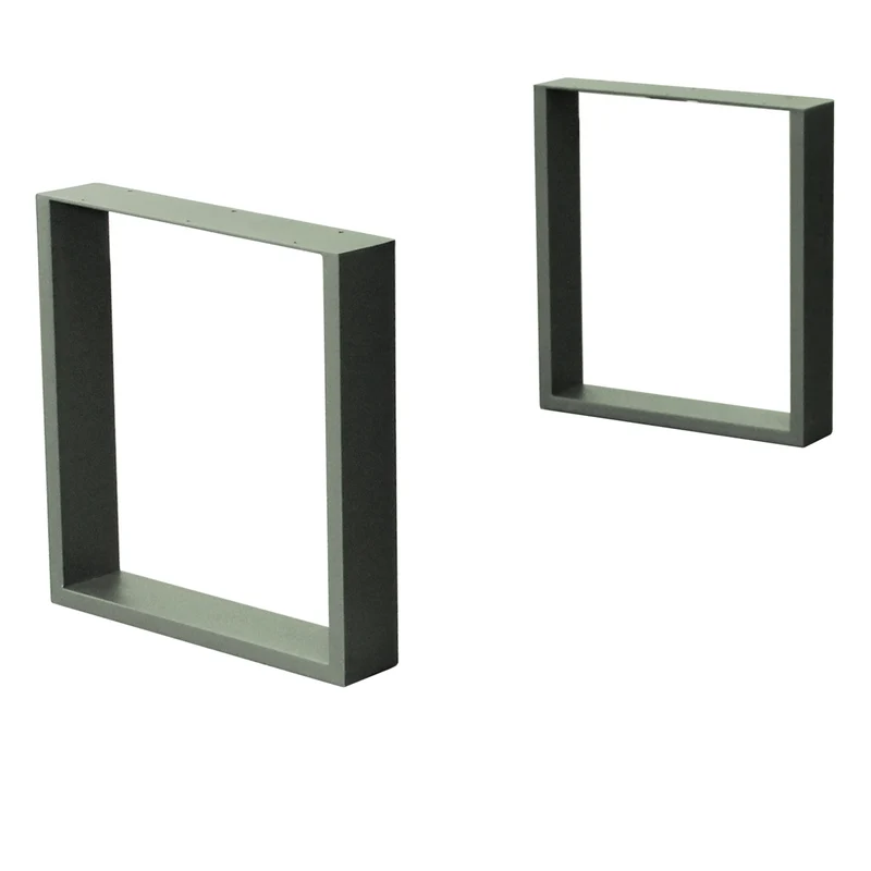 Tischbeine Tischgestell 2er Set U-Design 30 x 43 cm Steingrau aus Stahl ML-Design