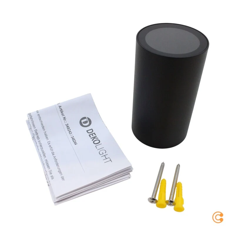 2x B-Ware Dekolight Deckenaufbauleuchte CAN dimmbar GU10 7,5W schwarz Aluminium 105mm