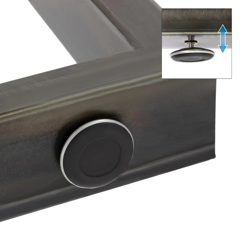 B-Ware Tischbeine Tischgestell 2er Set U-Design 70x72 cm Dunkelgrau aus Stahl