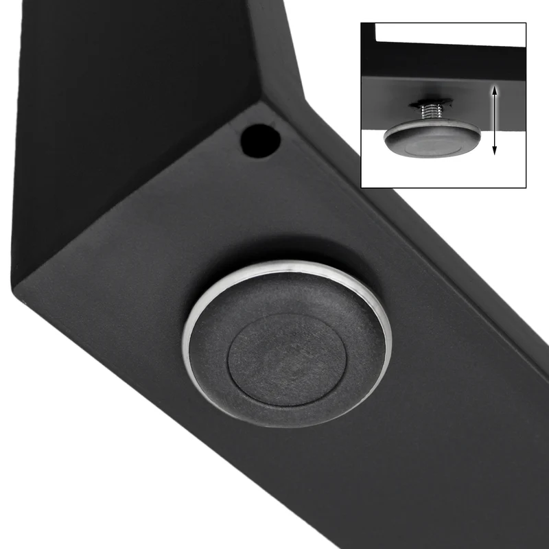 B-Ware Tischbeine Tischgestell 2er Set U-Design 60x72 cm Schwarz aus Stahl