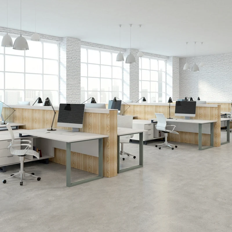 Tischbeine Tischgestell 2er Set U-Design 80 x 72 cm Steingrau aus Stahl ML-Design
