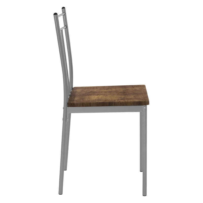 Essgruppe für 4 Personen 5-teilig mit Esstisch und 4 Stühlen Braun aus Holz ML-Design