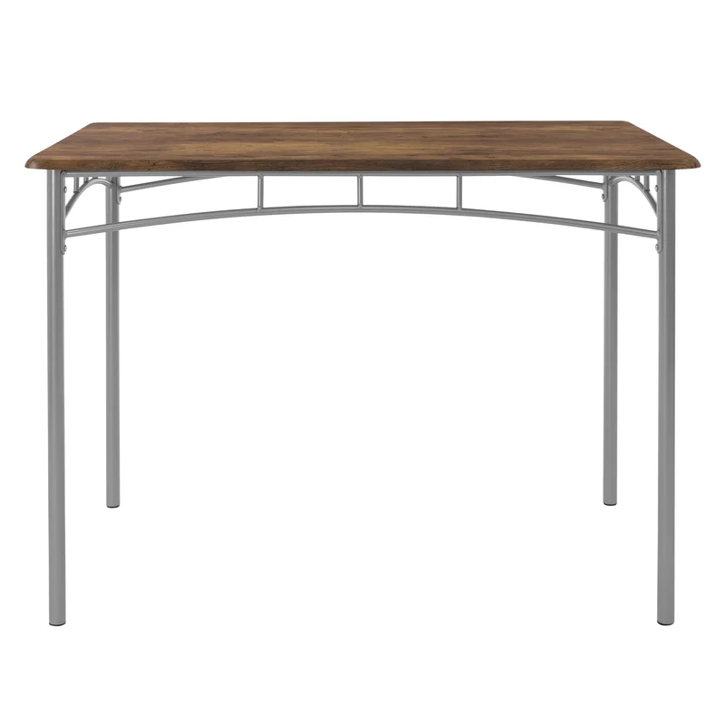 Essgruppe für 4 Personen 5-teilig mit Esstisch und 4 Stühlen Braun aus Holz ML-Design