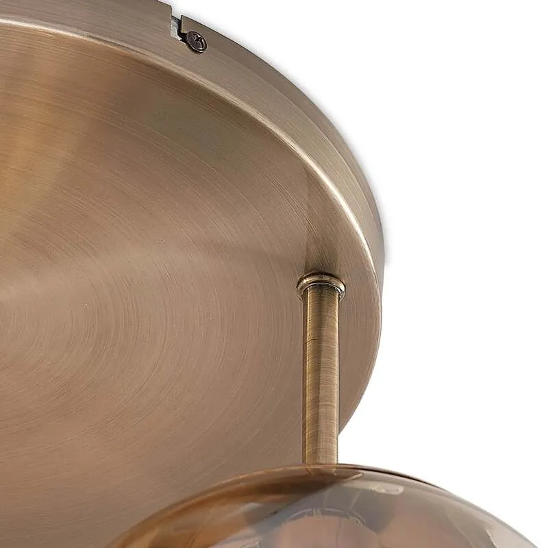 B-Ware Lindby Deckenleuchte Hängeleuchte Teeja LED Lampe 3-flammig amber Ø47cm