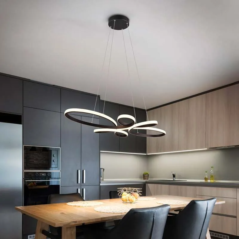 B-Ware LED-Pendelleuchte Fly schwarz matt 3.000 K 83 cm x 45 cm dimmbar TRIO LIGHTING