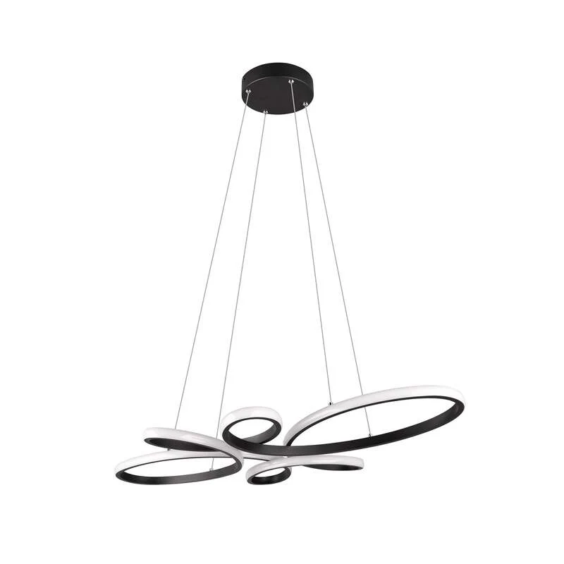 B-Ware LED-Pendelleuchte Fly schwarz matt 3.000 K 83 cm x 45 cm dimmbar TRIO LIGHTING