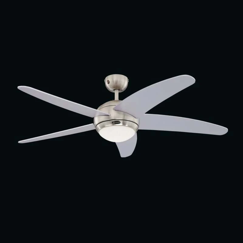B-Ware Westinghouse Deckenventilator Bendan mit Beleuchtung Fernbedienung silber 132cm