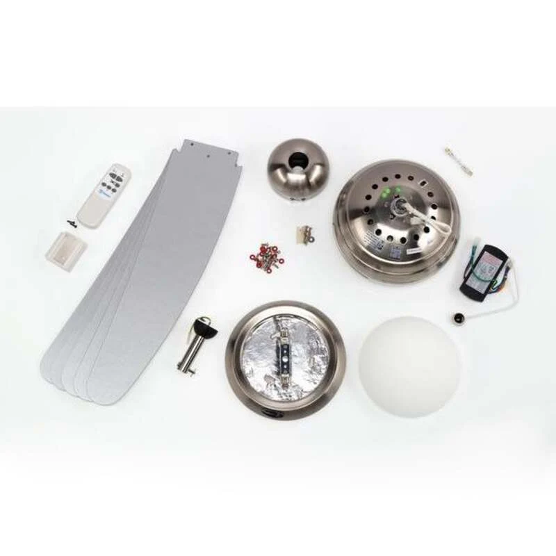 B-Ware Westinghouse Deckenventilator Bendan mit Beleuchtung Fernbedienung silber 132cm