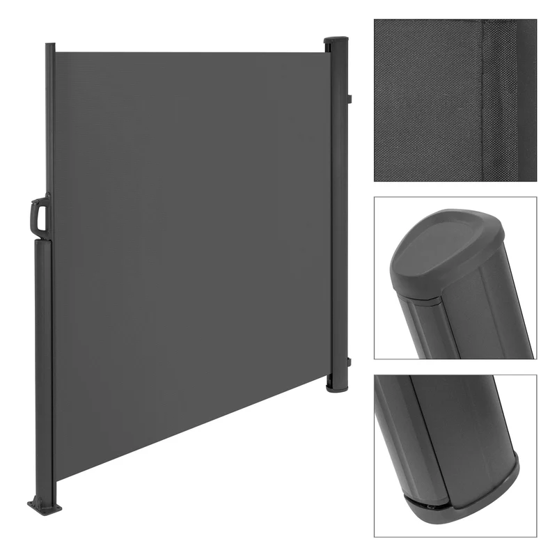 Seitenmarkise 160x300 cm Anthrazit aus Polyester