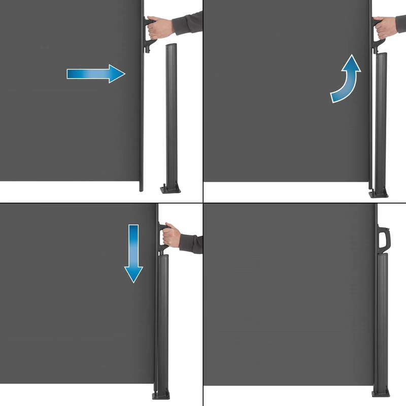 Seitenmarkise 160x300 cm Anthrazit aus Polyester