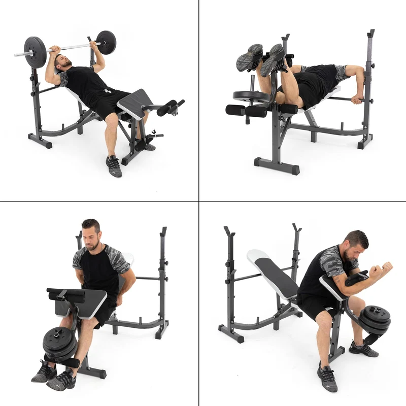 B-Ware Multifunktion Hantelbank mit Ablage anthrazit aus Metall bis 255 kg