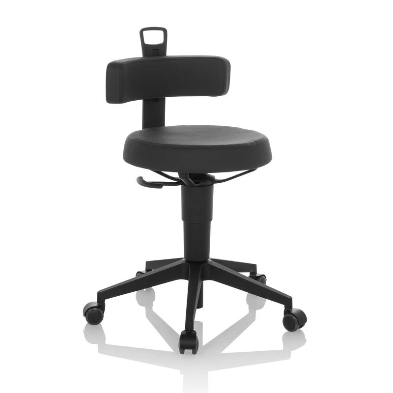 B-Ware hjh OFFICE Arbeitshocker Balancestuhl TOP WORK FLEX PU Kunstleder schwarz