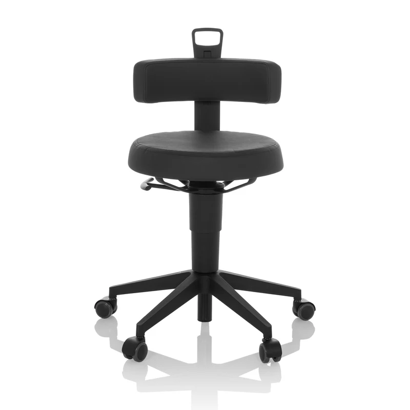B-Ware hjh OFFICE Arbeitshocker Balancestuhl TOP WORK FLEX PU Kunstleder schwarz