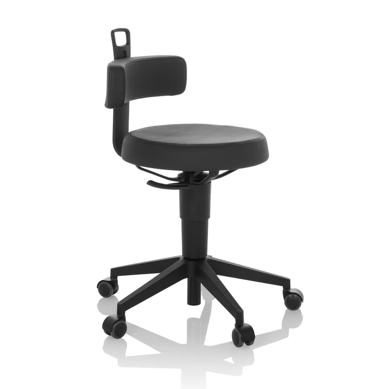B-Ware hjh OFFICE Arbeitshocker Balancestuhl TOP WORK FLEX PU Kunstleder schwarz