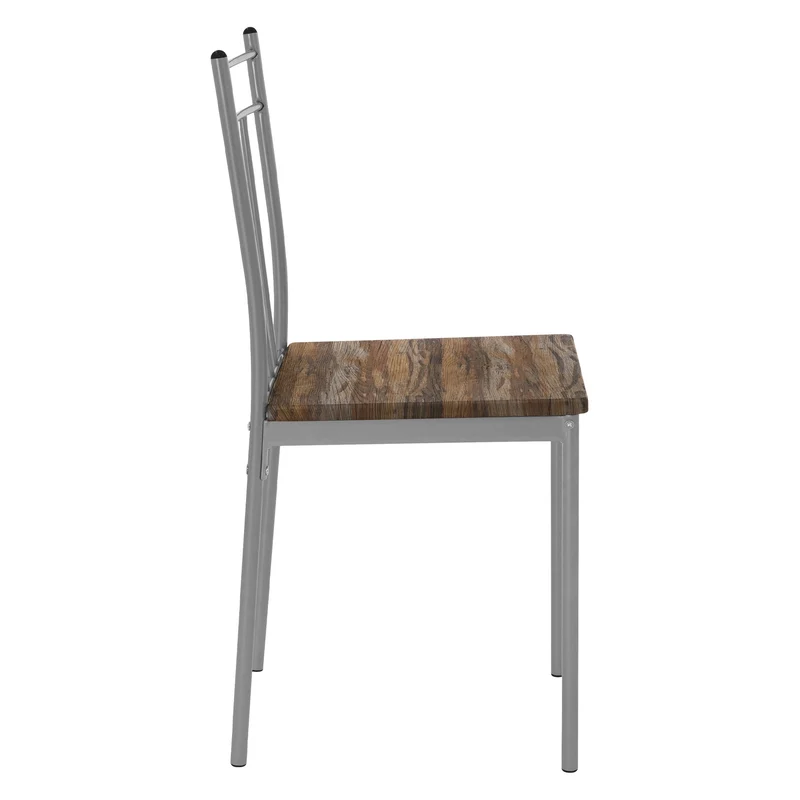 Essgruppe für 4 Personen 5-teilig mit Esstisch und 4 Stühlen Braun aus Holz ML-Design