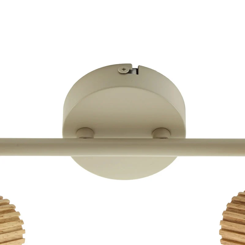 B-Ware Lindby Deckenstrahler Lenja LED Strahler dimmbar 2-flammig beige Metall 45,4cm