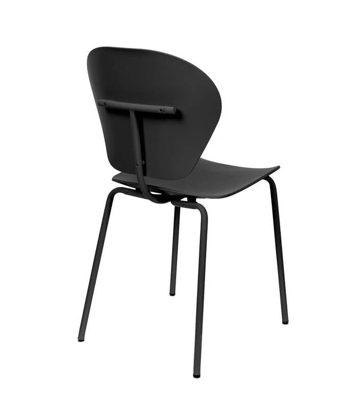 B-Ware Zuiver The Ocean Stuhl Sitzmöbel Besucherstuhl Sitz Kunststoff recycelt schw855