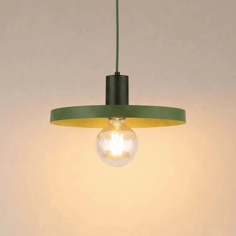 B-Ware Sila Pendelleuchte Hängelampe grün Metall Kunststoff Wohnzimmer Esszimmer Mod568