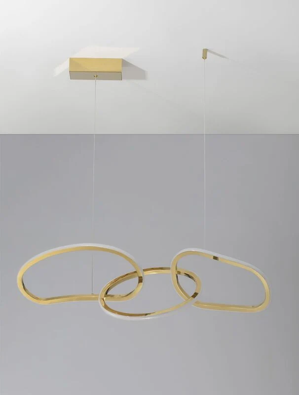 B-Ware Nova Luce Pendelleuchte Hängeleuchte LED Gold GIRISH Warmweiß dimmbar 41 W Lampe