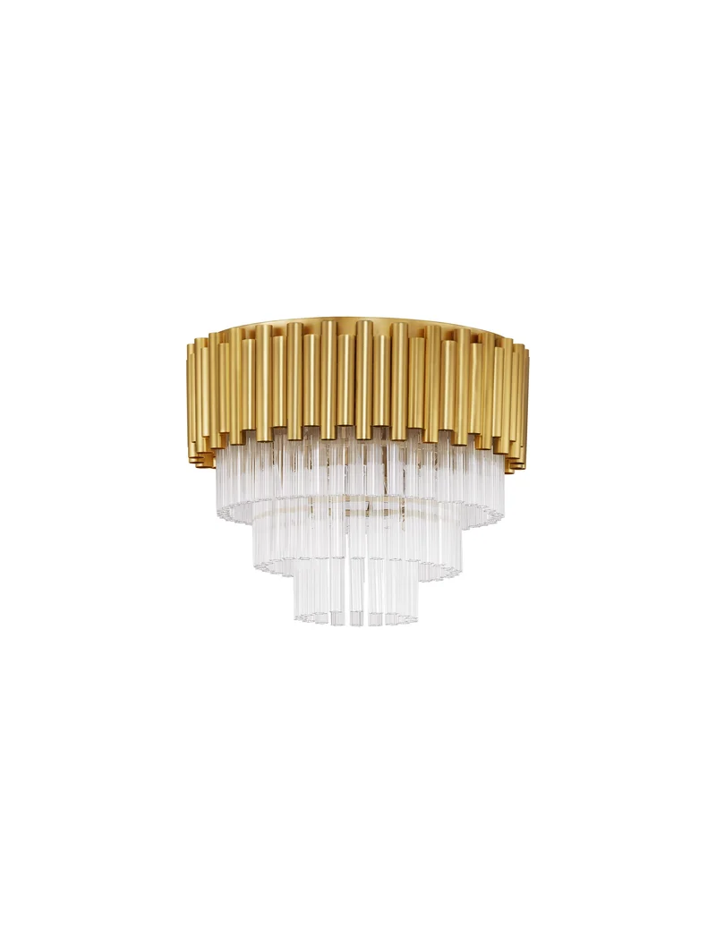 B-Ware Nova Luce Deckenleuchte Deckenlampe MAGNOLIA Gold E14 LED 5fach dimmbar Lampe