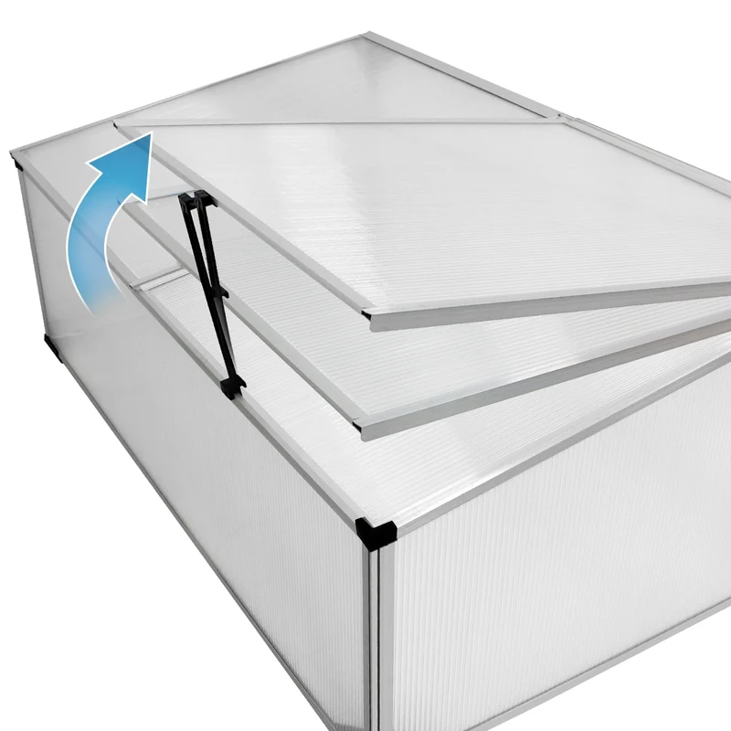 Frühbeet 100x60x40 cm mit Aluminium Rahmen aus Polycarbonat