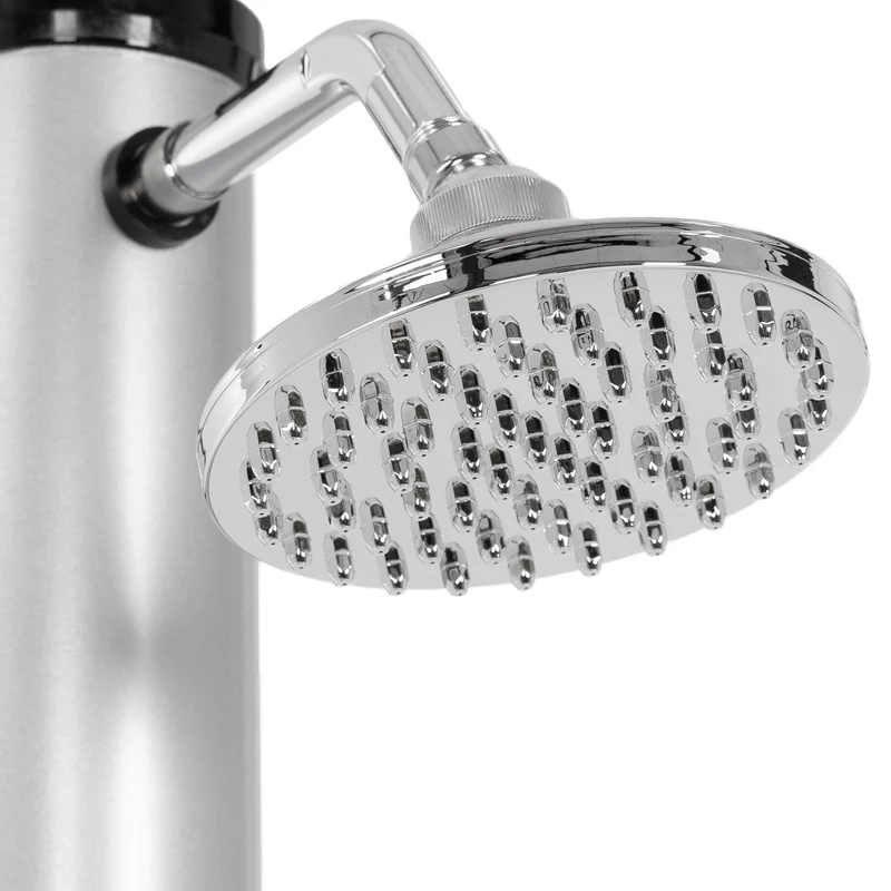 Solardusche 35L mit Fußdusche und Regenduschkopf 217,5 cm Silber/Schwarz ML-Design