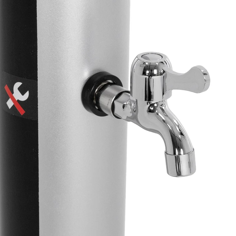 Solardusche 35L mit Fußdusche und Regenduschkopf 217,5 cm Silber/Schwarz ML-Design