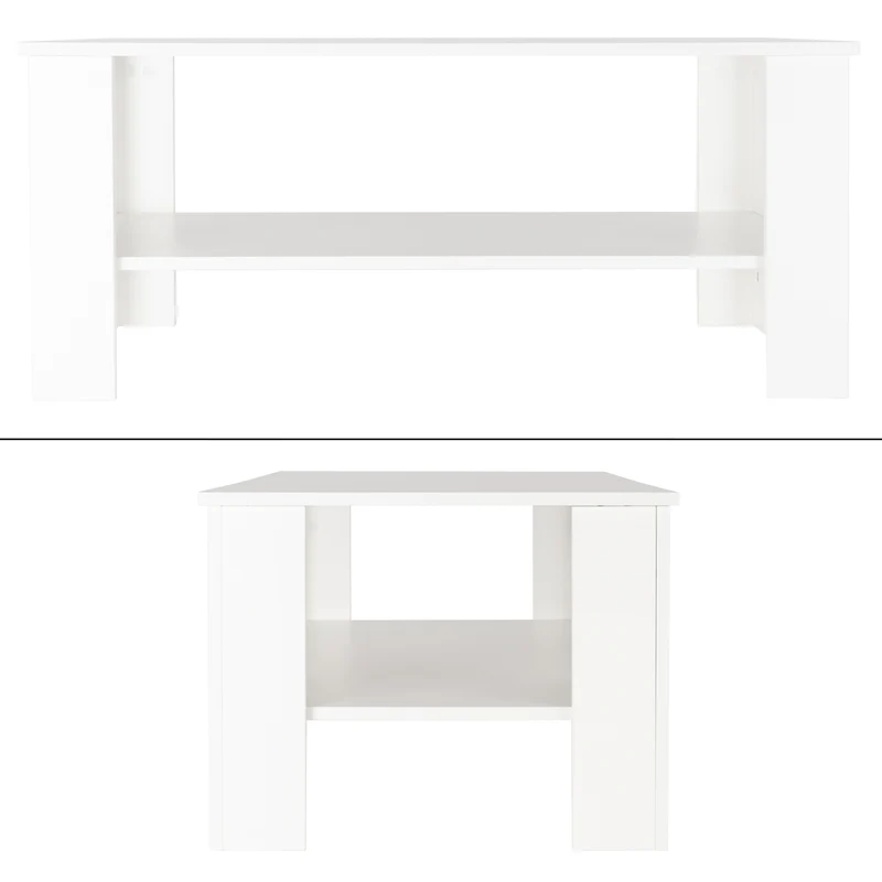 Couchtisch 100x57x43 cm Weiß ML-Design