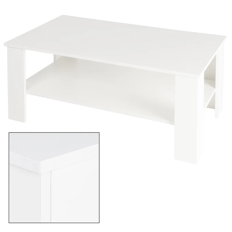 Couchtisch 100x57x43 cm Weiß ML-Design