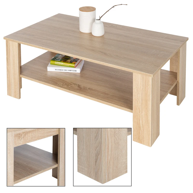 Couchtisch 100x43x57 cm Sonoma-Eiche ML-Design