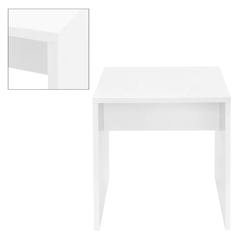 Schminktisch Frisiertisch 108x40x140 cm in Schwarz mit Spiegel, Schublade und Hocker in Weiß ML-Design