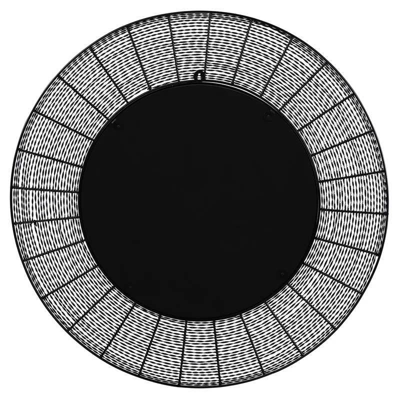 Wandspiegel Ø 84 cm Schwarz aus Glas und Metall WOMO-Design