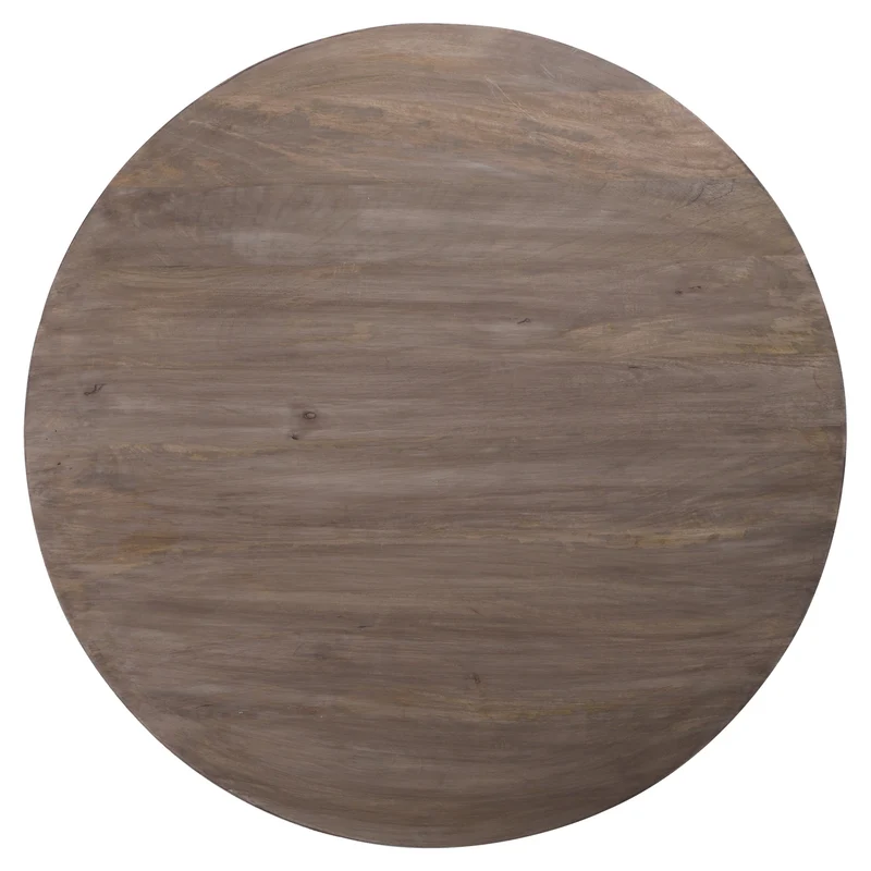 B-Ware Couchtisch Ø 100x45 cm Braun aus Mangoholz WOMO-Design