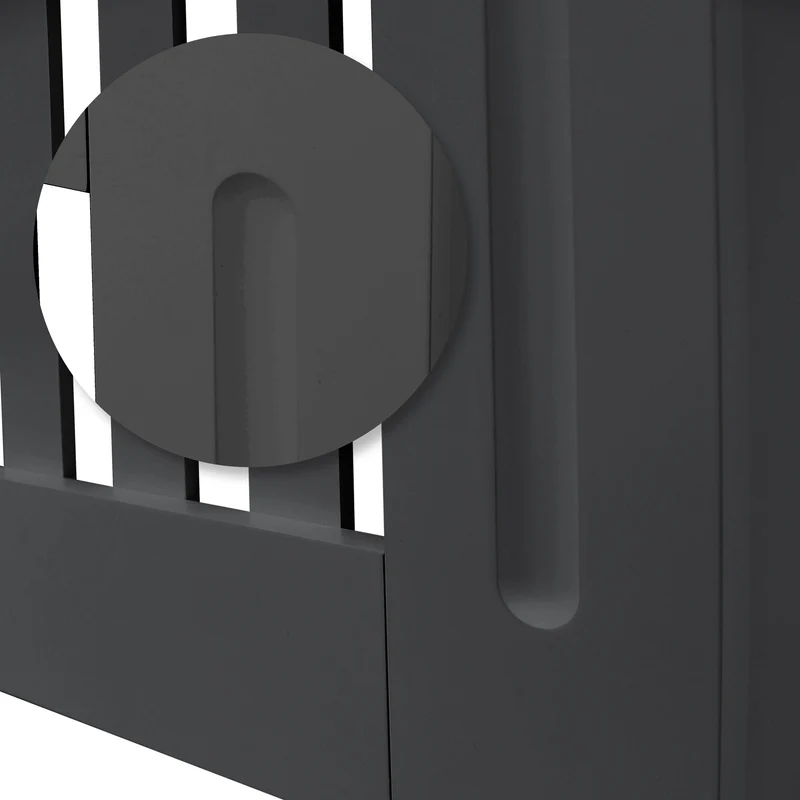 Heizkörperverkleidung 78x19x82 cm Landhaus Anthrazit aus MDF ML-Design