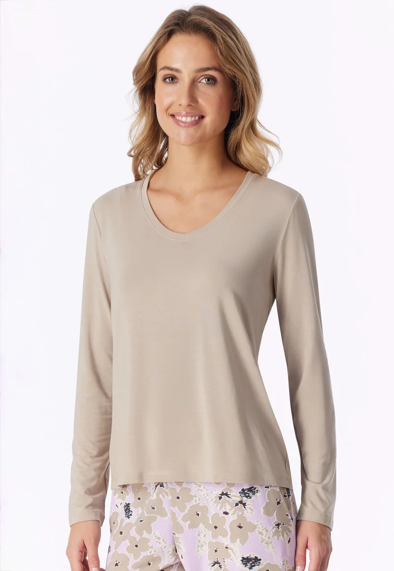 Shirt langarm V-Ausschnitt