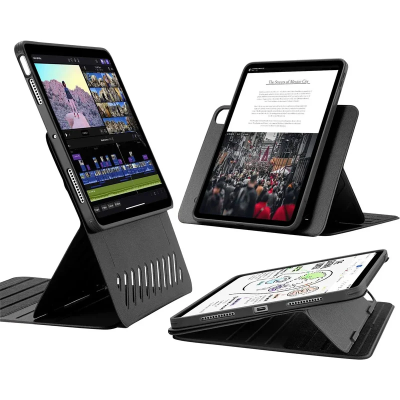 B-Ware ESR Shift Magnetic Case für Apple iPad Air 13" BookCase Schwarz mit Standfunk...