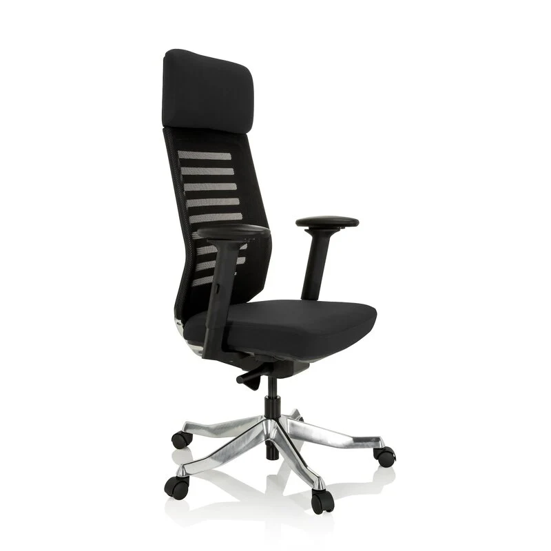 B-Ware hjh OFFICE Bürostuhl ASGON ergonomisch mit Armlehnen schwarz Netzstoff 120kg