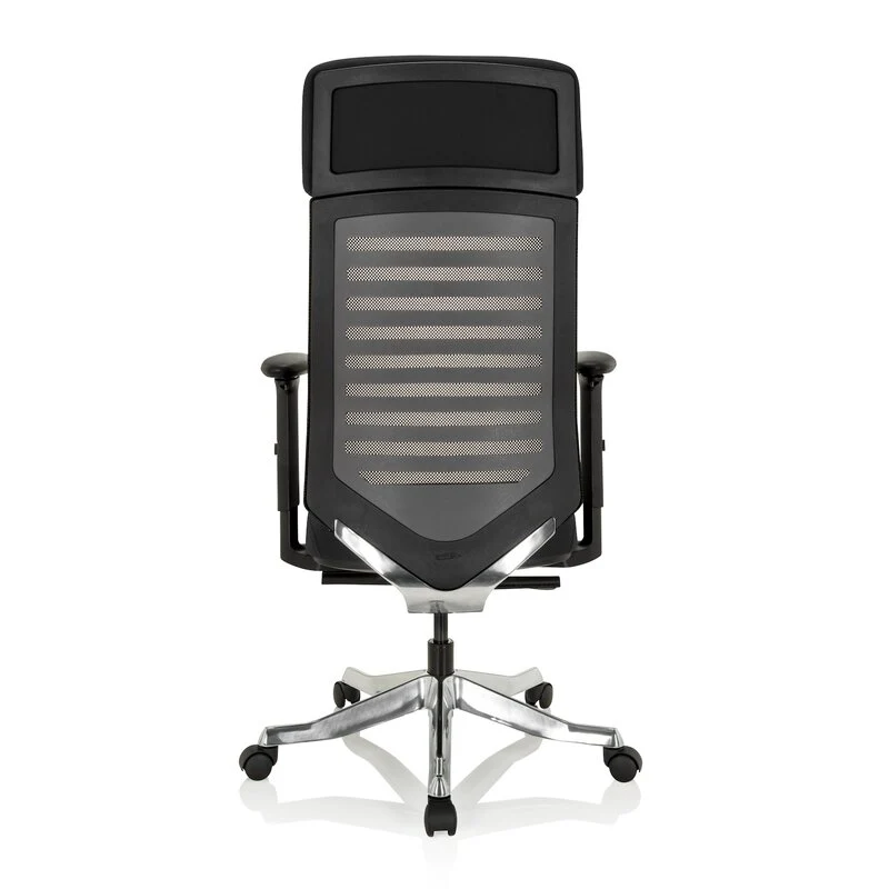 B-Ware hjh OFFICE Bürostuhl ASGON ergonomisch mit Armlehnen schwarz Netzstoff 120kg