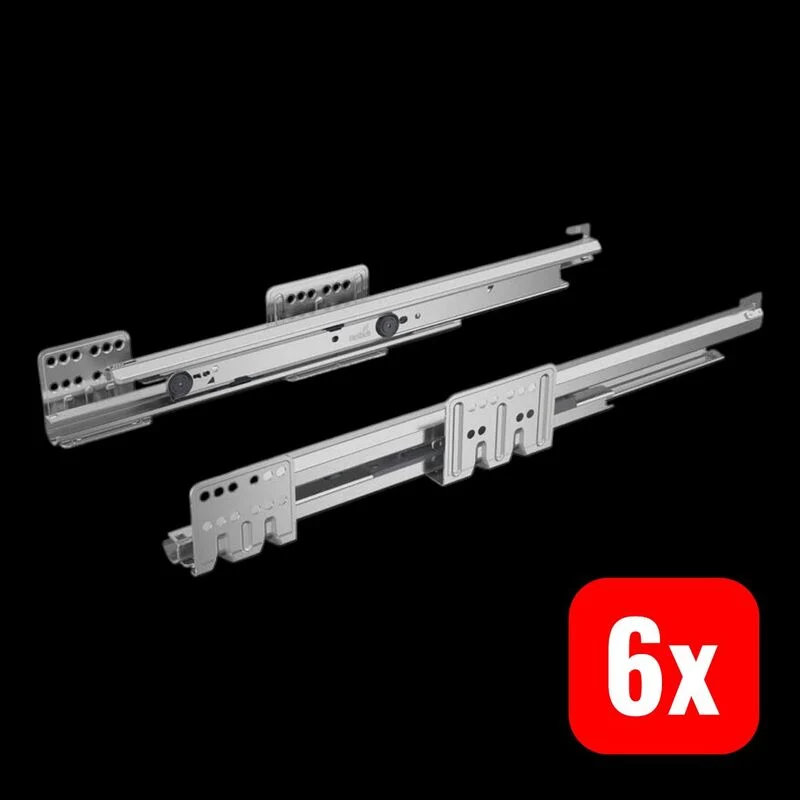 6x B-Ware HETTICH Unterflur-Vollauszug Actro mit Silent System 500mm links rechts Stahl