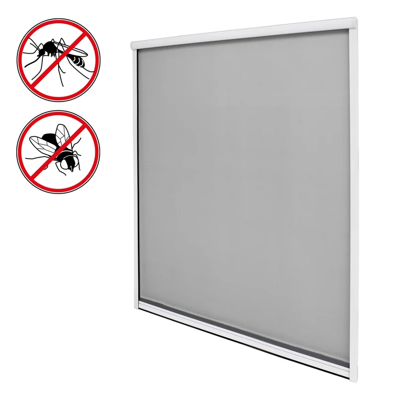 B-Ware Insektenschutzrollo für Fenster 160x160 cm Weiß