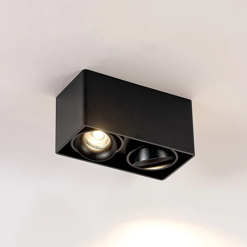 B-Ware Arcchio Downlight Kubika 19 cm schwarz Metall Deckenlampe Lampe Leuchte Spot