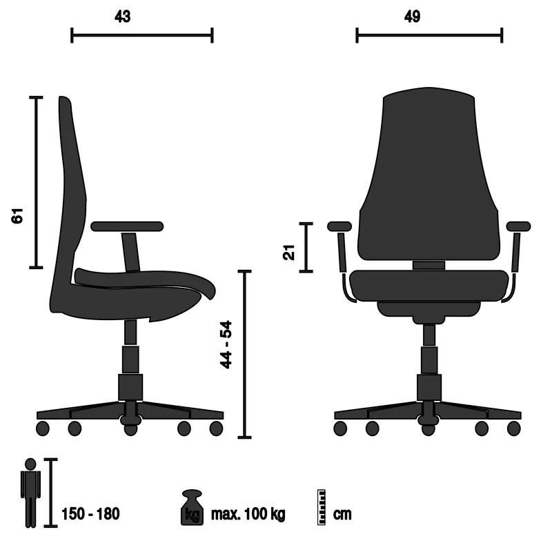 B-Ware hjh OFFICE STAR-TEC S Netz Stoff schwarz Bürostuhl Drehstuhl Schreibtischstuhl