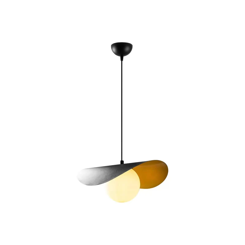 B-Ware Hängelampe Vatoz Hängeleuchte Deckenlampe Lampe 2866 1-flammig schwarz Opalglas